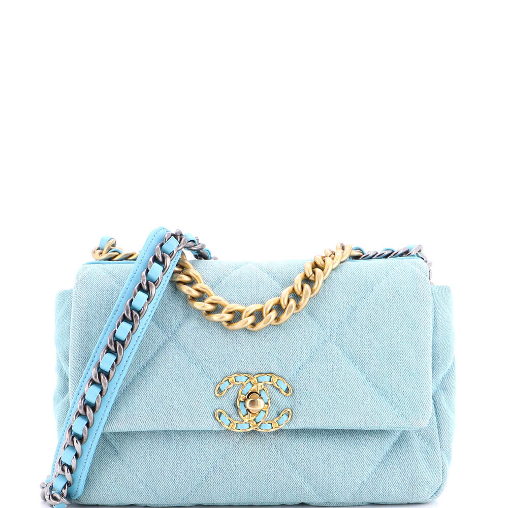 Chanel Medium 19 Flap Bag Quilted Denim
